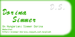 dorina simmer business card